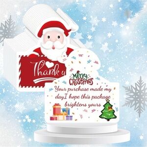 Christmas Santa Thank You Cards - Qty 50